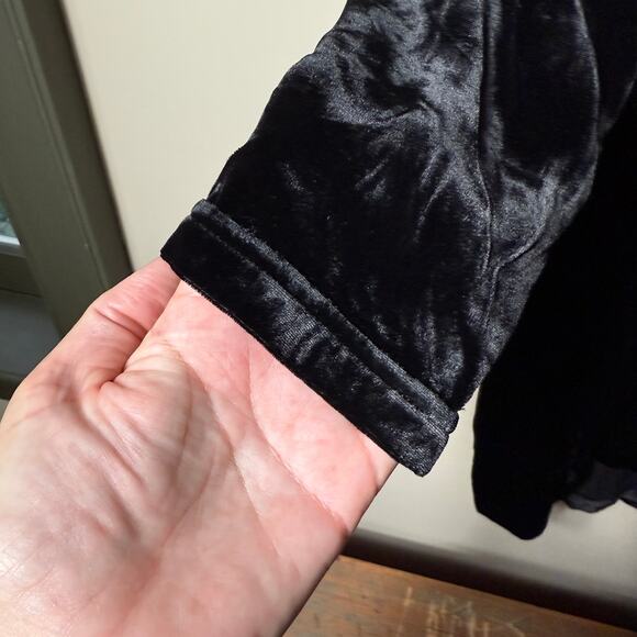 Sundance Enchantment Velvet Silk Dress Size Medium Long Sleeve Pintuck Boho - Picture 6 of 9